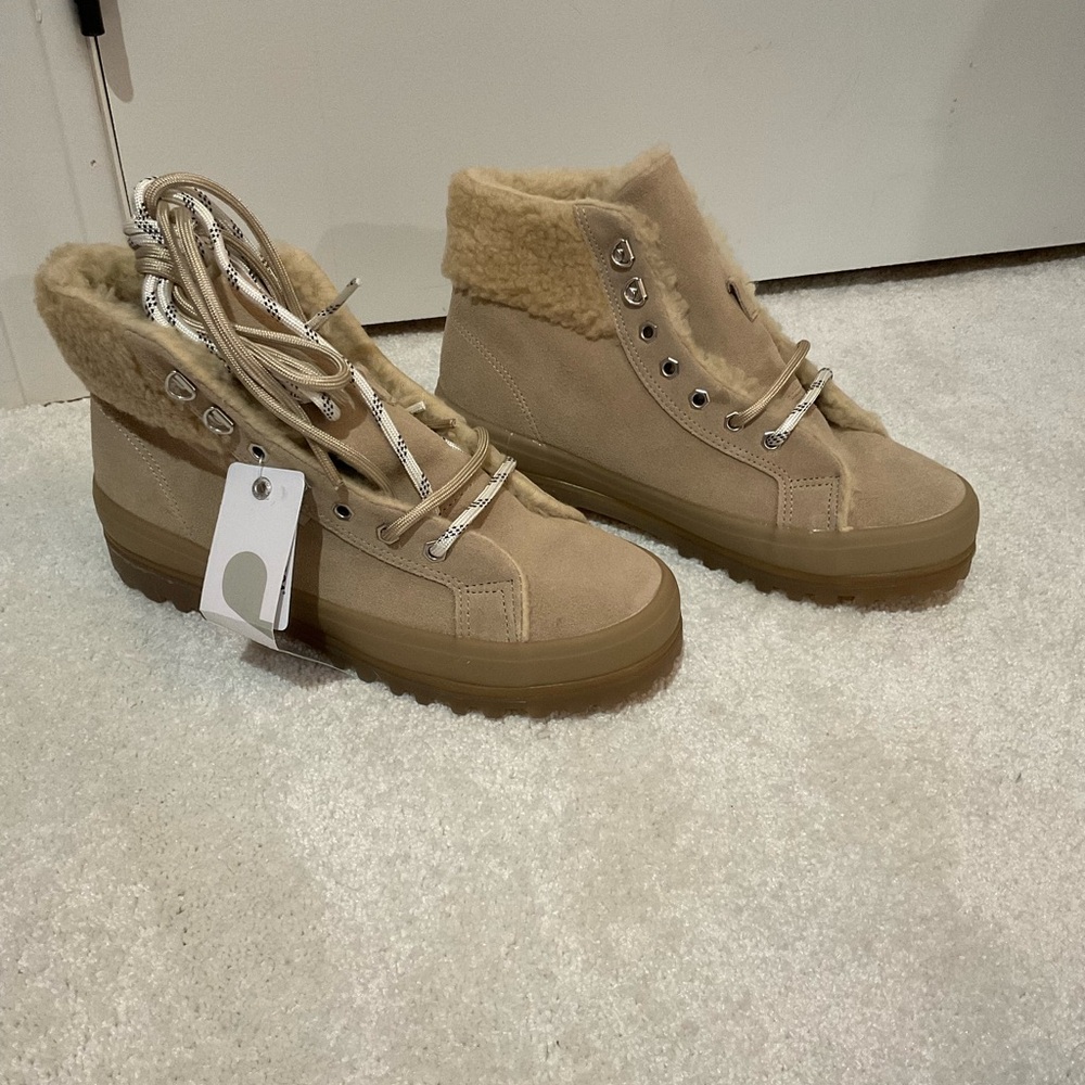 Superga Alpine Women's suede Shearling Ankle Boots - Picture 4 of 11